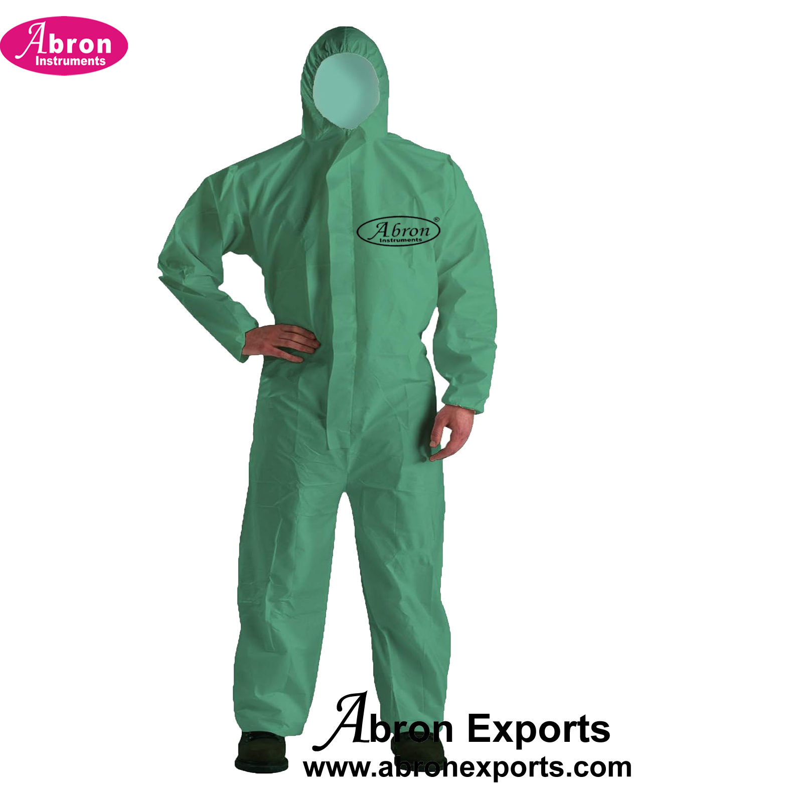 PPE Kit Zip Chain Green Protective Cloths 10 pc Abron ABM-2651KG 